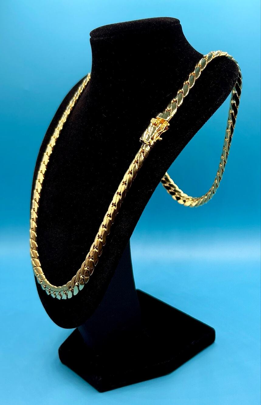 NEW 26" 8.5mm 14k Gold Stamped Fill Miami Cuban w/ Box Lock